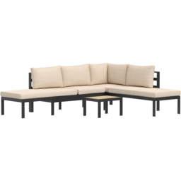 Charles Bentley Lagos 6 Seater Aluminium Garden Lounge Set - Grey - Wilko - thumbnail 3