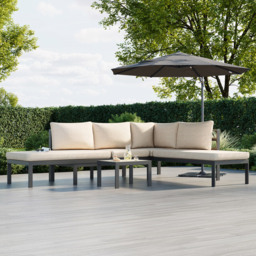 Charles Bentley Lagos 6 Seater Aluminium Garden Lounge Set - Grey - Wilko