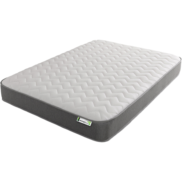 Starlight Beds Double Grey Zig Zag Hybrid Memory Foam and Spring Mattress - Wilko - image 1