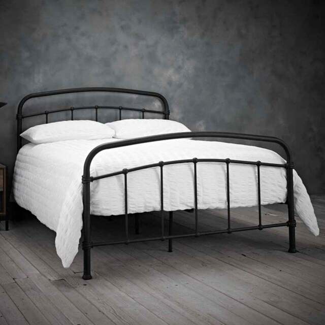 Halston 5.0 King Size Black Metal Bed Frame - LPD Home - Wilko - image 1