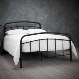 Halston 5.0 King Size Black Metal Bed Frame - LPD Home - Wilko - thumbnail 1