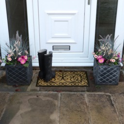 JVL Scroll Woven Tuffscrape Doormat 45 x 75cm - JVL Homewares - Wilko - thumbnail 3