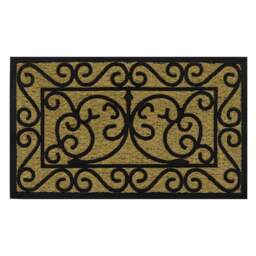 JVL Scroll Woven Tuffscrape Doormat 45 x 75cm - JVL Homewares - Wilko - thumbnail 1
