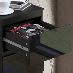 FWStyle Stora 4 Drawer Black Gloss Chest Of Drawers - Wilko - thumbnail 4