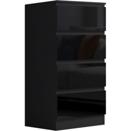 FWStyle Stora 4 Drawer Black Gloss Chest Of Drawers - Wilko - thumbnail 3