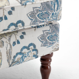 Furniture One Blue High Wingback Fireside Armchair - Size: Single - Wilko - thumbnail 7