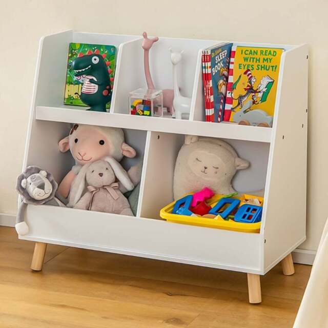 Costway 5 Cube White Kids Toy Organiser - Size: 92 x 45 x 11cm - Wilko - image 1