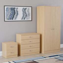 VIDA DESIGNS Riano Pine 3 Piece Bedroom Furniture Set - Wilko