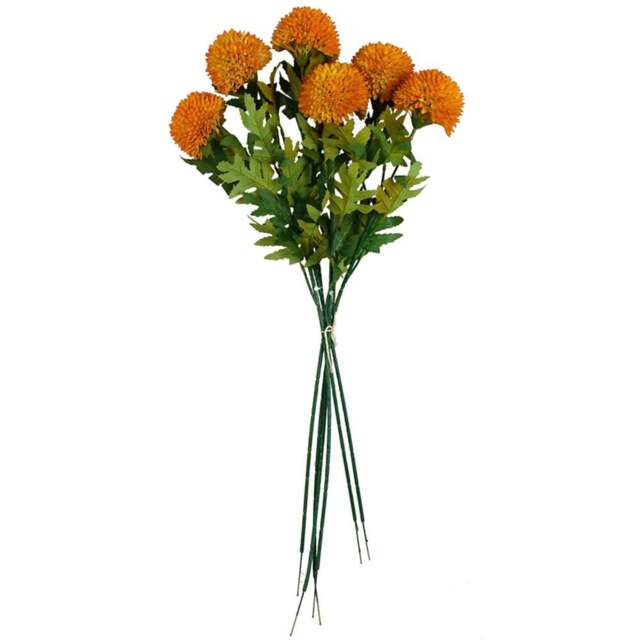 Leaf Pack of 6 x 70cm Large Ball Dahlia Yellow Single Stem Artificial Flower 70cm 6 Pack - Size: 70 x 10 x 10cm - Wilko - image 1