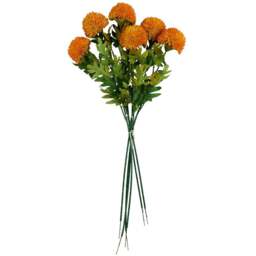 Leaf Pack of 6 x 70cm Large Ball Dahlia Yellow Single Stem Artificial Flower 70cm 6 Pack - Size: 70 x 10 x 10cm - Wilko
