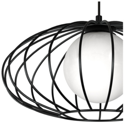 Milagro Kronos Black Pendant Lamp 230V - Size: 36 x 36 x 90cm - Wilko - thumbnail 3