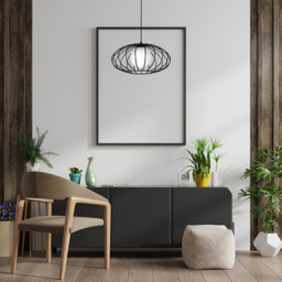 Milagro Kronos Black Pendant Lamp 230V - Size: 36 x 36 x 90cm - Wilko - thumbnail 7