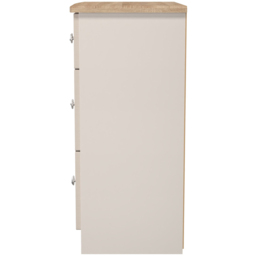 Crowndale Sussex 3 Drawer Kashmir Ash and Bardolino Oak Deep Chest of Drawers Ready Assembled - Kashmir Ash & Bardolino Oak - Wilko - thumbnail 5