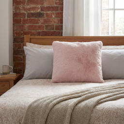 Divante Blush Rabbit Faux Fur Cushion 55cm - Size: 55 x 55cm - Wilko - thumbnail 6
