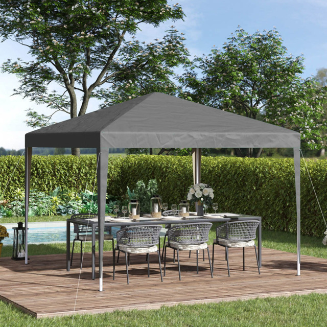 Outsunny 3 x 3m Grey Pop Up Gazebo - Size: 119 x 20 x 20cm - Wilko