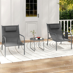 Costway 2 Seater Grey Bistro Set - Wilko