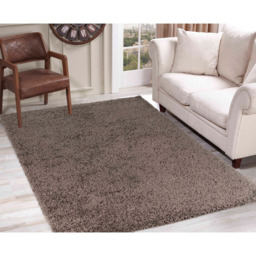 Desire Rugs Oxford Taupe Plain Shaggy Rug 120 x 170cm - Wilko - thumbnail 5