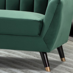 Morgan 3 Seater Green Plush Velvet Sofa - Artemis Home - Wilko - thumbnail 4