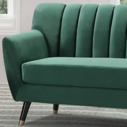 Morgan 3 Seater Green Plush Velvet Sofa - Artemis Home - Wilko - thumbnail 3