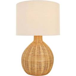 Corsica Brown Rattan Table Lamp - Size: 32 x 49 x 32 - Wilko - thumbnail 4