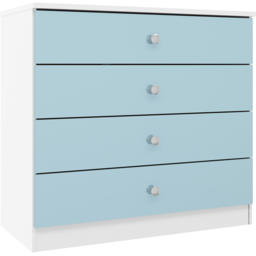 Seconique Denver 3 Piece White and Blue Gloss Furniture Set - White/Blue Gloss - Wilko - thumbnail 5