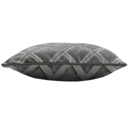 Paoletti Hermes Graphite Chenille Cushion - Size: 45 x 45 cm - Grey - Wilko - thumbnail 3