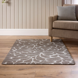 My Mat Ivory and Mink Sculptured Patterned Rain Drop Non Slip Mat 100 x 150cm - Size: 100 x 150 x 2cm - Brown - Wilko - thumbnail 3