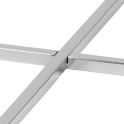 Florence Cross Round Glass Top Metal Side Table - Silver - Furniture To Go - Wilko - thumbnail 6