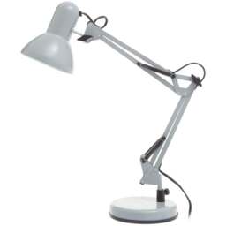Premier Housewares Studio Matte Grey Metal Lamp - Size: 17 x 21 x 60cm - Wilko