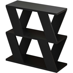 Decortie Lazena 2 Shelf Bute Black Modern Side End Table - Size: 55.4 x 60 x 21.2cm - Wilko - thumbnail 3