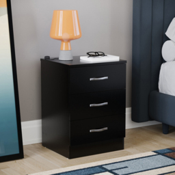 Vida Designs Riano Black 3 Piece Narrow Bedroom Furniture Set - Wilko - thumbnail 5