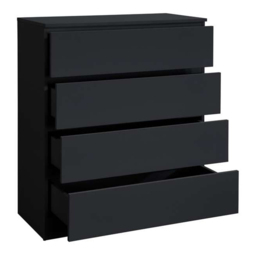 Oslo 4 Drawer Black Chest of Drawers - Birlea - Wilko - thumbnail 6