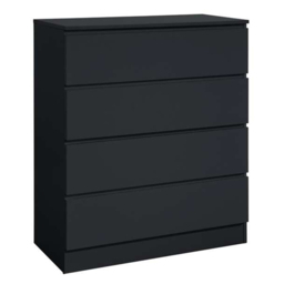 Oslo 4 Drawer Black Chest of Drawers - Birlea - Wilko - thumbnail 3