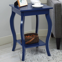 Costway Blue Curved Legs Accent End Table - Size: 2 Shelf - Wilko - thumbnail 1