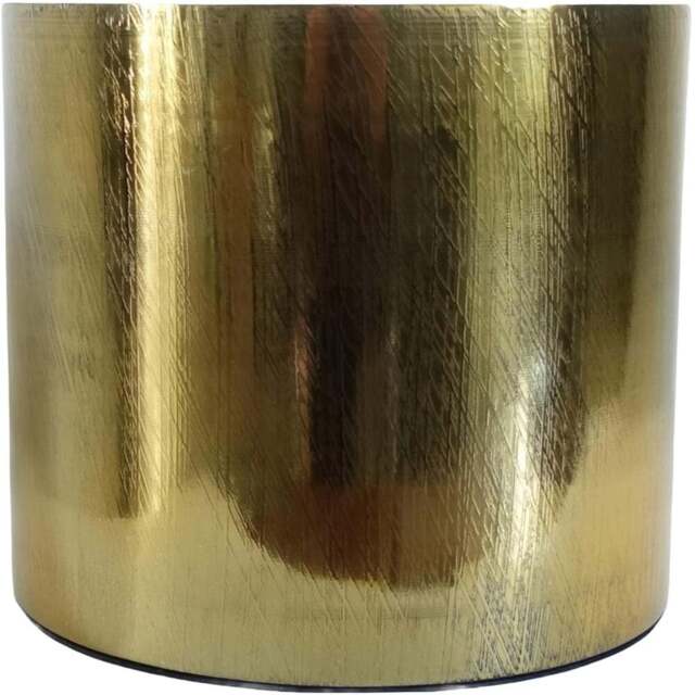 Leaf Gold Etched Metal Planter 18cm - Size: 18 x 20 x 20cm - Wilko - image 1