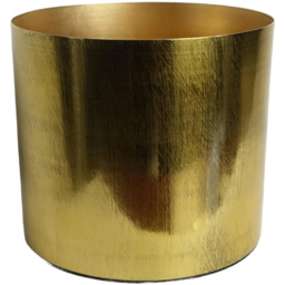 Leaf Gold Etched Metal Planter 18cm - Size: 18 x 20 x 20cm - Wilko - thumbnail 3