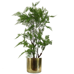 Leaf Gold Etched Metal Planter 18cm - Size: 18 x 20 x 20cm - Wilko - thumbnail 4