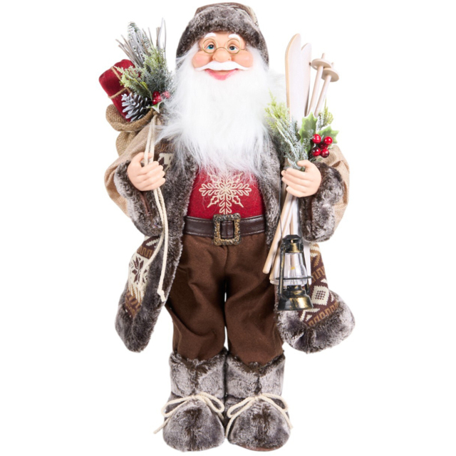 Chalet Standing Santa 60cm - Multicolour - Santa's Chalet - Wilko