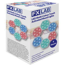 Fx Lab Touch Sensitive Colour Changing Mood Light 6 Pack - Size: 7.5 x 2.5 x 7.5cm - White - FXLAB - Wilko - thumbnail 4
