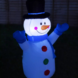 Marco Paul Red LED Inflatable Snowman Christmas Decoration 4ft - Size: 120 x 30 x 30cm - Wilko - thumbnail 6