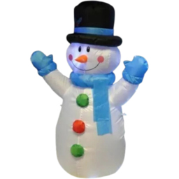 Marco Paul Red LED Inflatable Snowman Christmas Decoration 4ft - Size: 120 x 30 x 30cm - Wilko - thumbnail 3