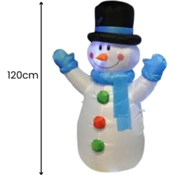 Marco Paul Red LED Inflatable Snowman Christmas Decoration 4ft - Size: 120 x 30 x 30cm - Wilko - thumbnail 7