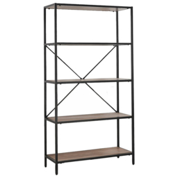 Furniture Box Kelton Black and Wood Box Shelf Unit - Size: 34 x 90 x 170cm - Furniturebox - Wilko - thumbnail 3