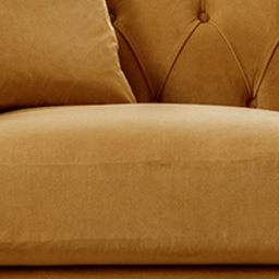 Elsie Chesterfield 5 Seater Ochre Plush Velvet Sofa Suite - Yellow - Wilko - thumbnail 7