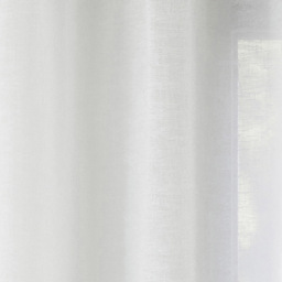 Tyrone Textiles Rhodes White Linen Look Rod Pocket Voile Panel Curtains 140 x 183cm - Size: W 140 x D 183cm - Wilko - thumbnail 4