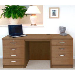R White Cabinets 7 Drawer Dark Brown Set-09 Desk - Size: 72.8 x 155.8 x 54cm - Wilko - thumbnail 5