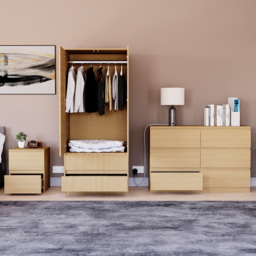 VIDA DESIGNS Denver Pine 3 Piece Bedroom Furniture Set - Brown - Wilko - thumbnail 3