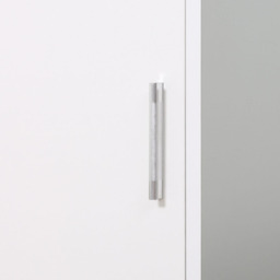 Kleankin 2 Door White Mirrored Tall Floor Cabinet - Size: 32 x 28 x 162cm - Wilko - thumbnail 4