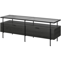 Dorel Wainwright Black Oak TV Stand - Size: 49 x 138 x 39cm - Wilko - thumbnail 5