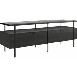 Dorel Wainwright Black Oak TV Stand - Size: 49 x 138 x 39cm - Wilko - thumbnail 3